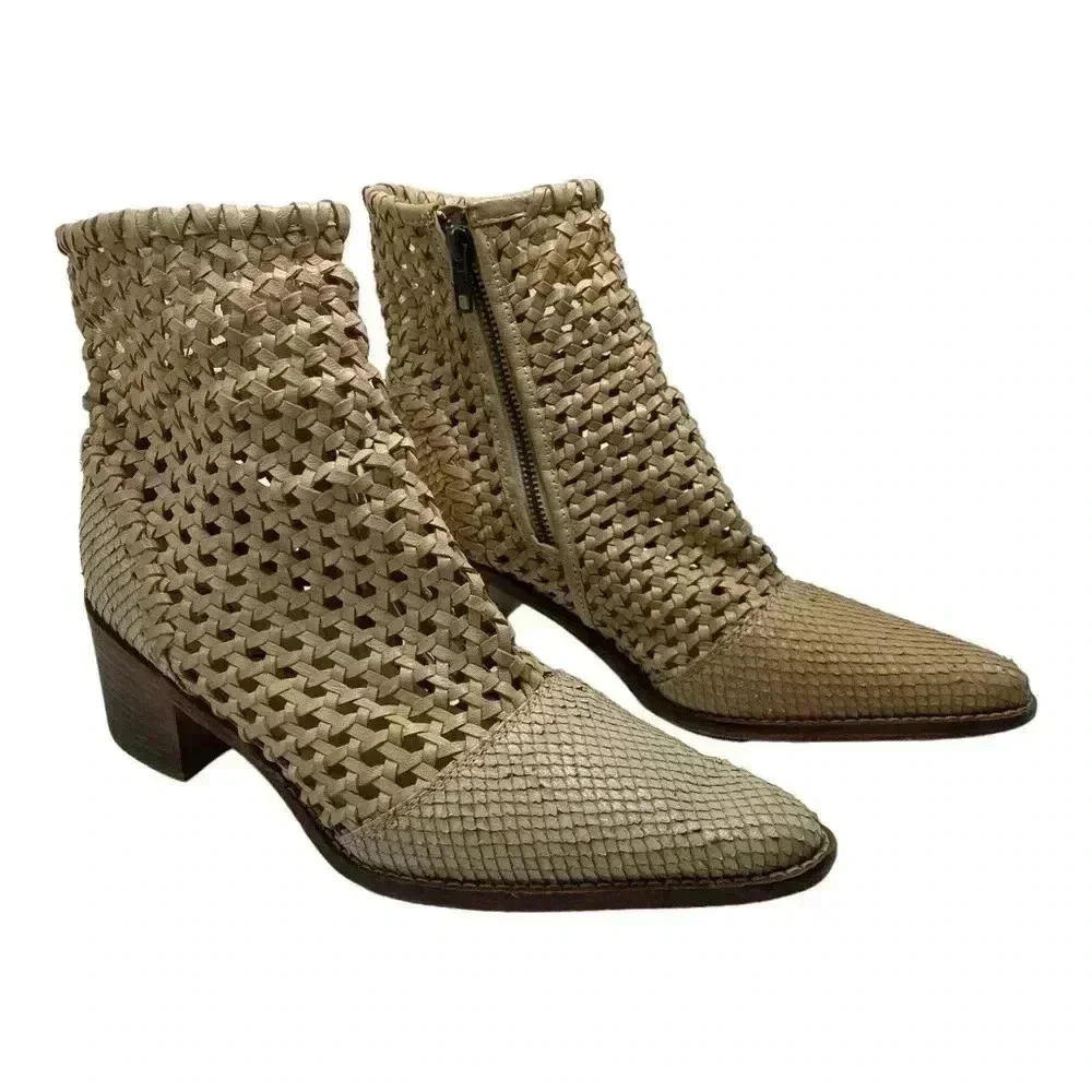 Free people In The Loop Woven Boot pointed toe ankle bootie Style Number:5628721